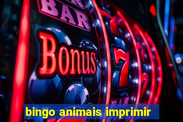 bingo animais imprimir