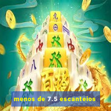 menos de 7.5 escanteios