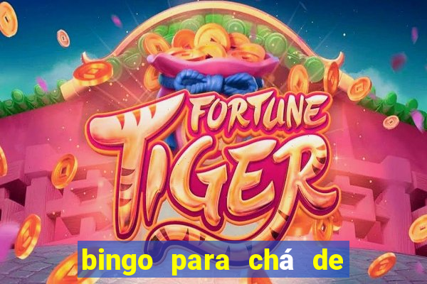 bingo para chá de bebê para imprimir grátis