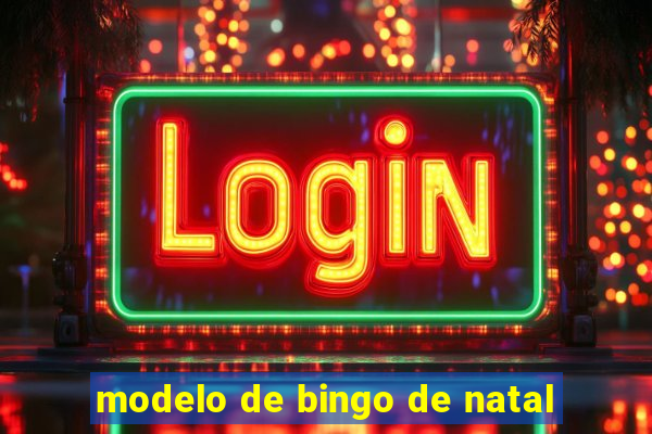 modelo de bingo de natal