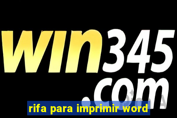 rifa para imprimir word