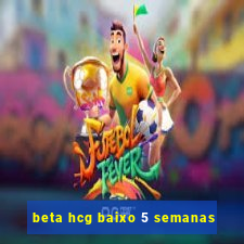 beta hcg baixo 5 semanas