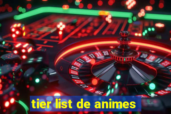 tier list de animes