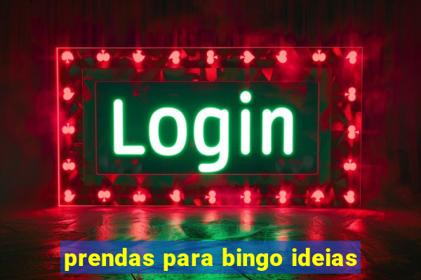 prendas para bingo ideias