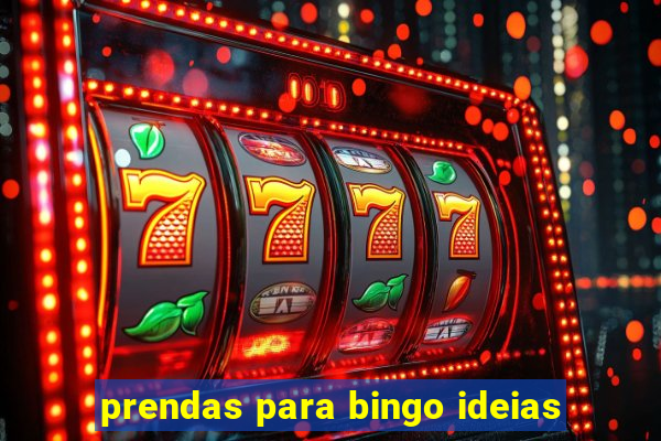 prendas para bingo ideias