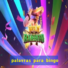 palavras para bingo cha de bebe