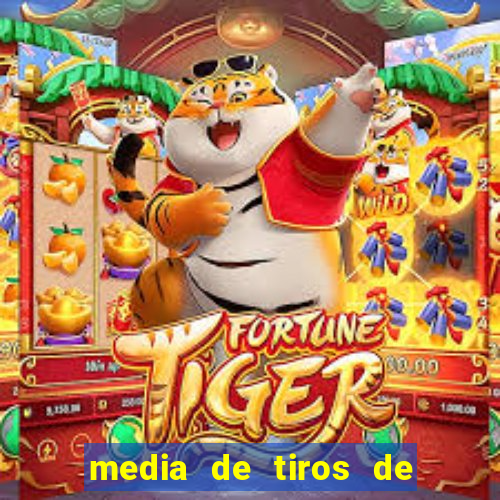 media de tiros de meta por jogo