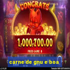 carne de gnu e boa