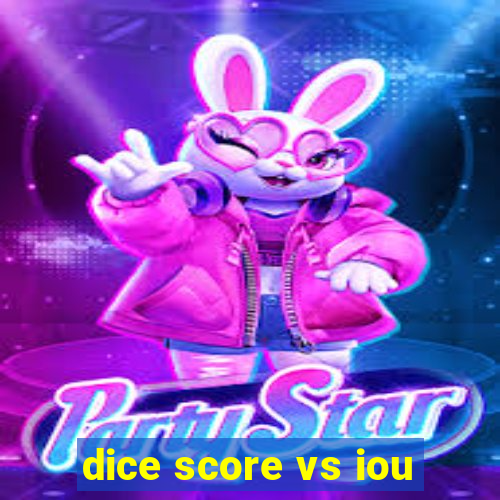 dice score vs iou