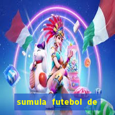 sumula futebol de campo word