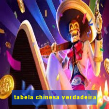 tabela chinesa verdadeira