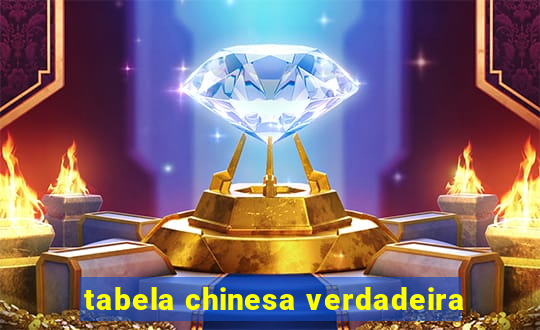 tabela chinesa verdadeira