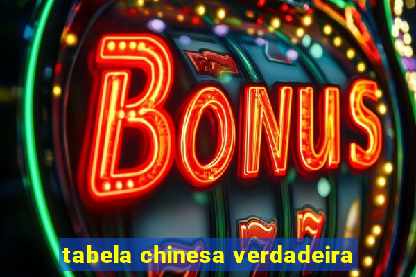 tabela chinesa verdadeira