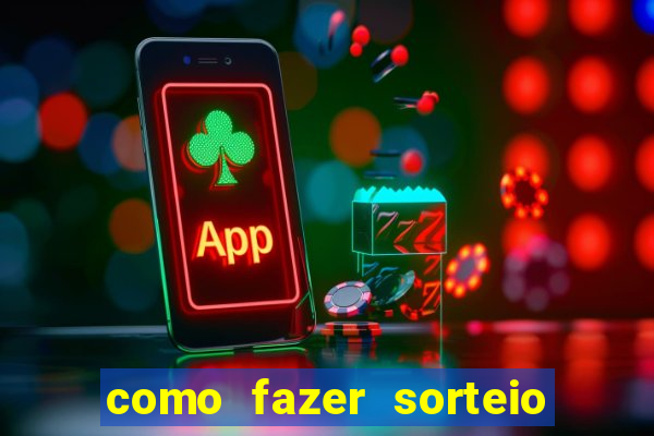 como fazer sorteio de cores online