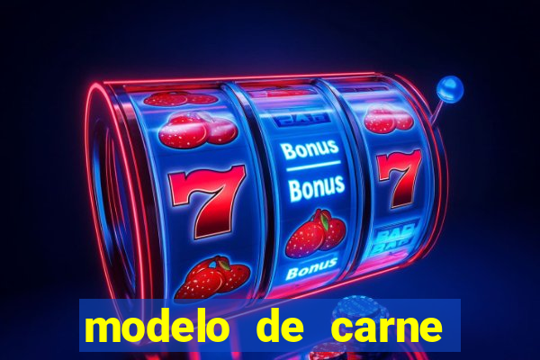 modelo de carne para pagamento