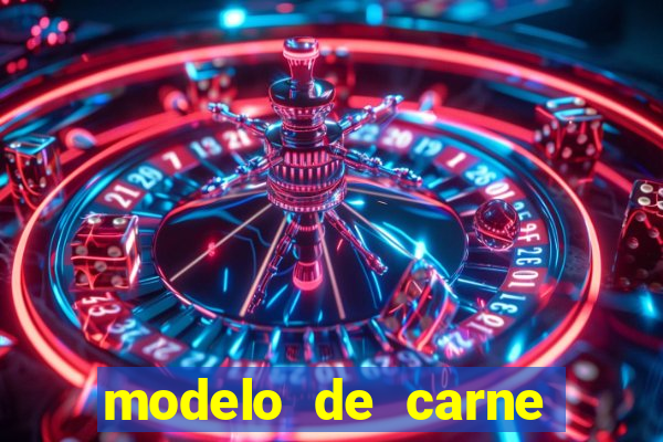 modelo de carne para pagamento