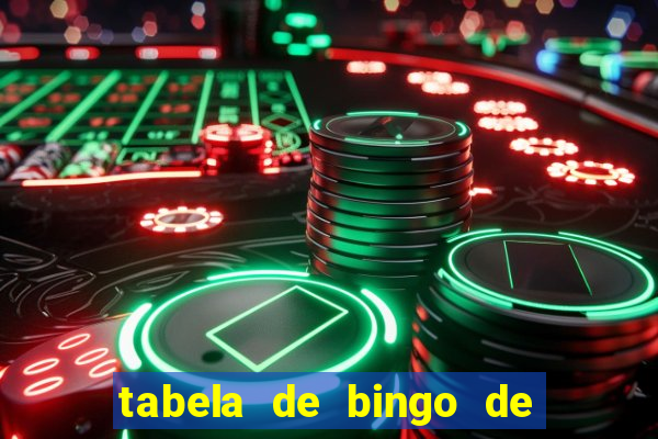 tabela de bingo de 1 a 100