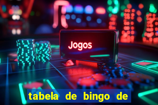 tabela de bingo de 1 a 100