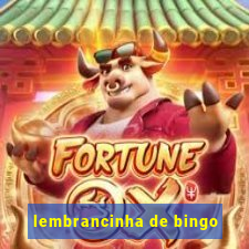 lembrancinha de bingo