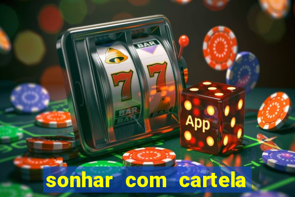 sonhar com cartela de bingo