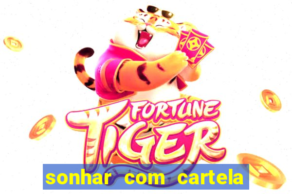 sonhar com cartela de bingo