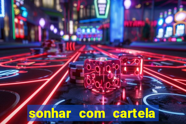 sonhar com cartela de bingo