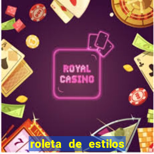 roleta de estilos de roupas