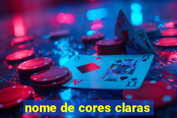 nome de cores claras