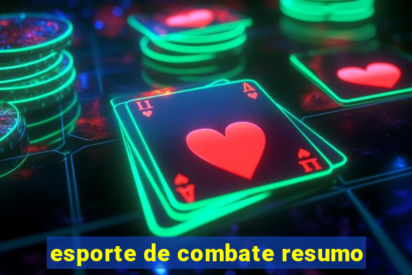 esporte de combate resumo