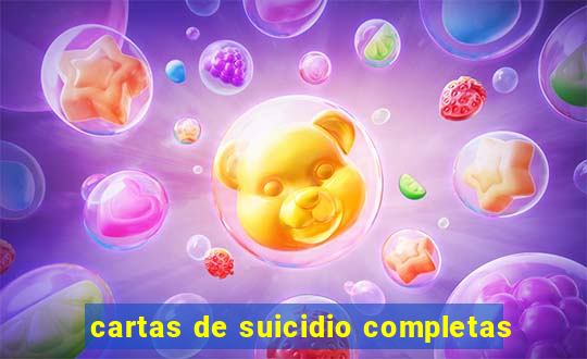 cartas de suicidio completas