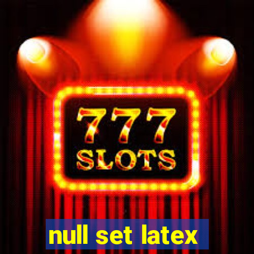 null set latex