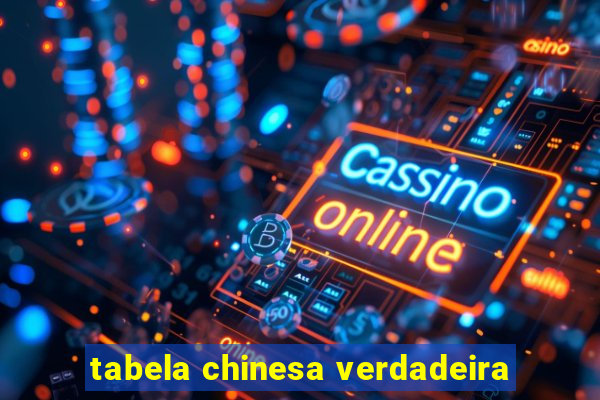 tabela chinesa verdadeira