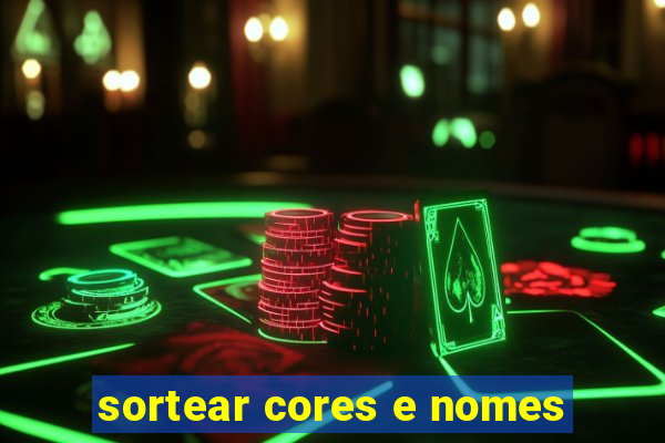 sortear cores e nomes