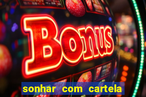 sonhar com cartela de bingo