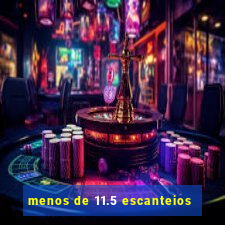 menos de 11.5 escanteios