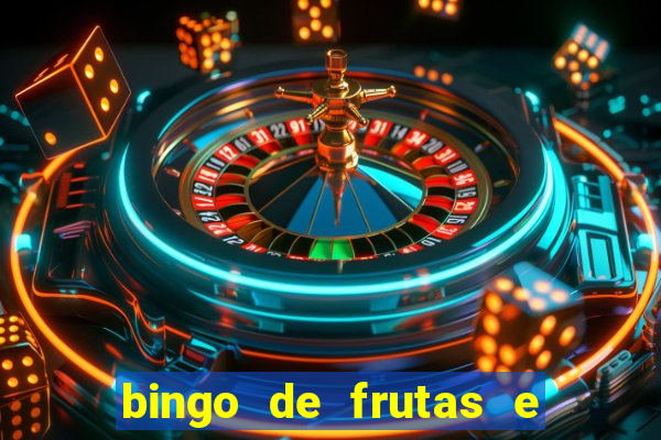 bingo de frutas e legumes para imprimir