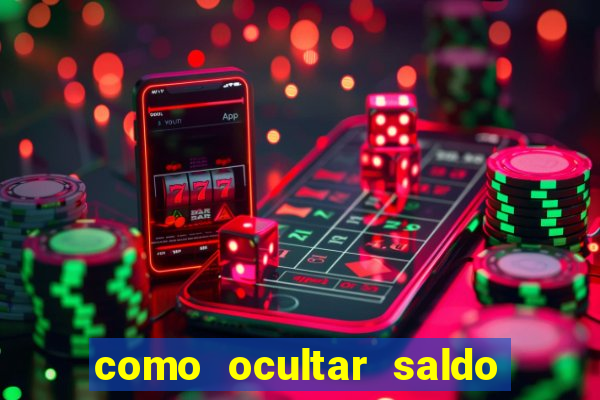 como ocultar saldo na betfair