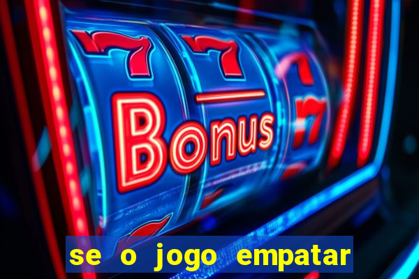 se o jogo empatar hoje quem ganha