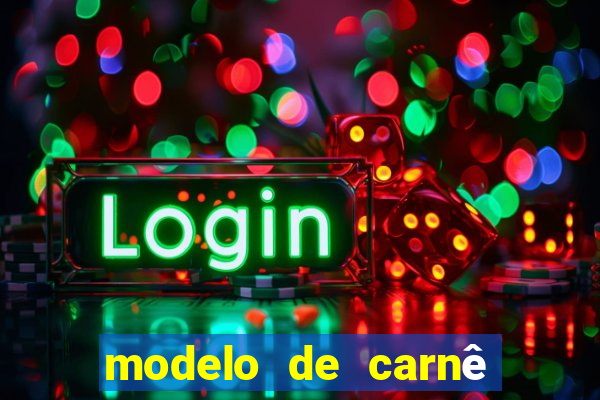 modelo de carnê de pagamento word