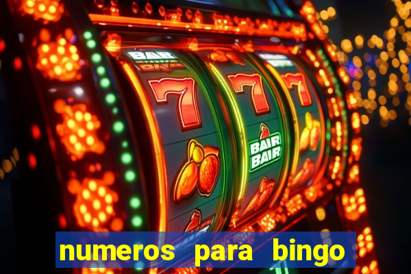 numeros para bingo de 1 a 90